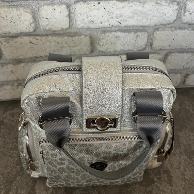 Kadın Gri Cilt Sırt Ve El Çantası